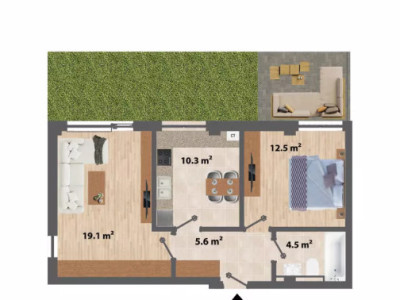 Apartament 2 camere tip 2A