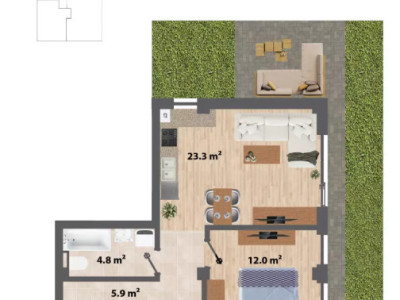 Apartament 2 camere tip 6A