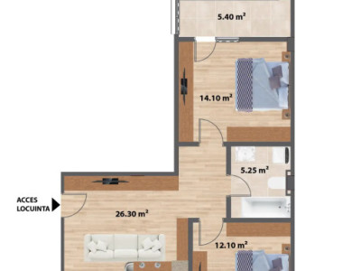 Apartament 3 camere tip 4B