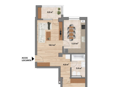 Apartament 2 camere tip 4