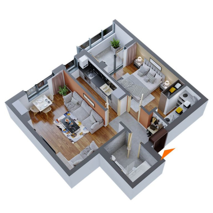 Apartament 2 camere tip 4B