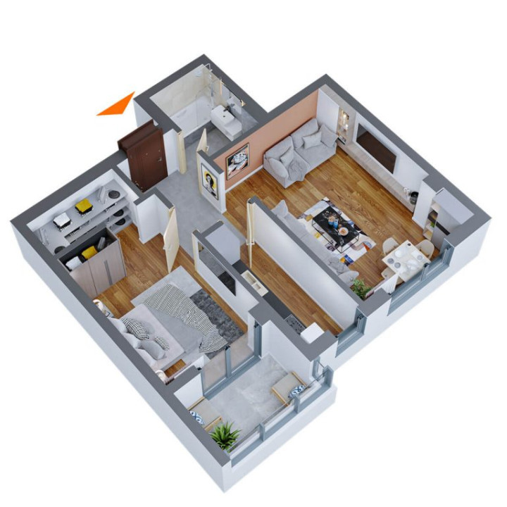 Apartament 2 camere tip 4B