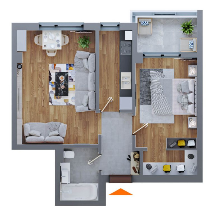 Apartament 2 camere tip 4B